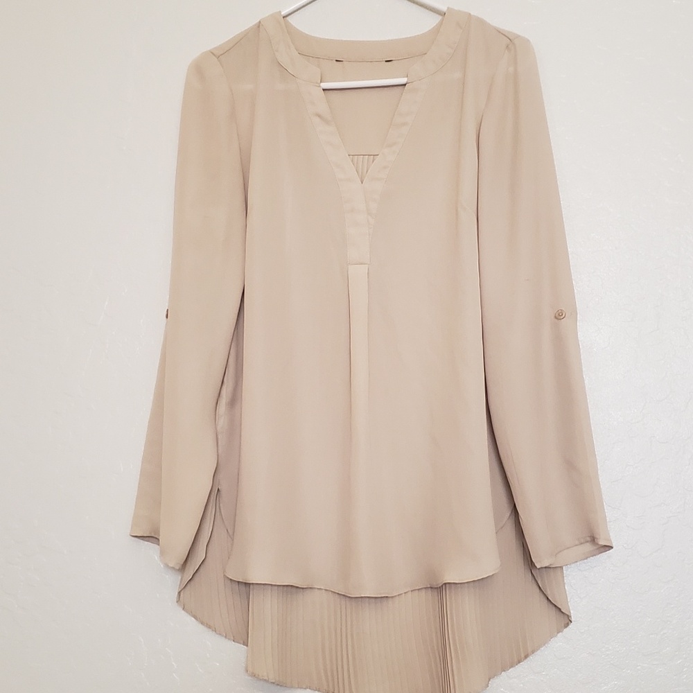 Light Beige Long Sleeve Blouse